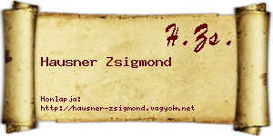 Hausner Zsigmond névjegykártya